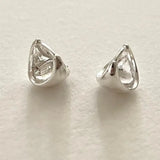 S925 Glossy Oval Earrings Ear Buckle Personalized 923 Ear Needles