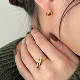 S925 Glossy Oval Earrings Ear Buckle Personalized 923 Ear Needles