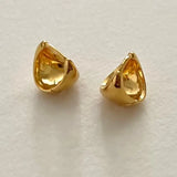 S925 Glossy Oval Earrings Ear Buckle Personalized 923 Ear Needles