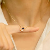Moon Necklace, 925 Sterling Silver Plated, Versatile