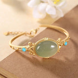Vintage Court Style Hetian Jade Bracelet