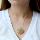 S925 Gold-Plated Hetian Jade Ruyi Cloud Niche Buddha Pendant