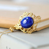 Vintage Style Lapis Lazuli Necklace Set