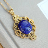 Vintage Style Lapis Lazuli Necklace Set