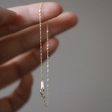 S925 Silver Plated Water Ripple Bracelet Twisted Nude Chain