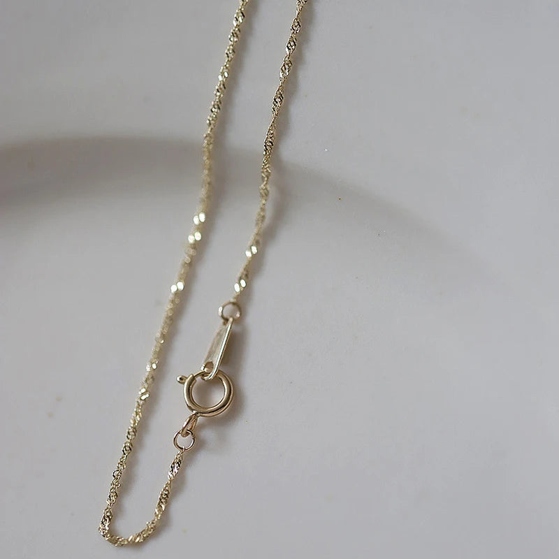 S925 Silver Plated Water Ripple Bracelet Twisted Nude Chain