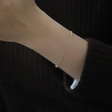 S925 Silver Plated Water Ripple Bracelet Twisted Nude Chain