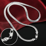 S925 Sterling Silver Gold/Silver Side Chain Necklace 8/18/20/24 Inch