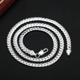S925 Sterling Silver 8/18/20/24 Inch Side Chain Necklace