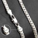 925 Sterling Silver Gold/Silver 24 Inch Side Chain Necklace for Women Men