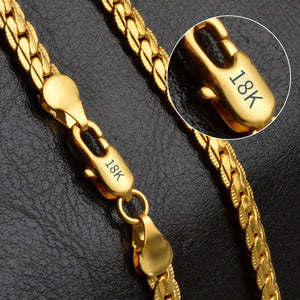 S925 Sterling Silver Gold/Silver Side Chain Necklace