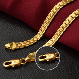 S925 Sterling Silver Gold/Silver Side Chain Necklace 8/18/20/24 Inch