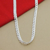 S925 Sterling Silver Gold/Solid Silver 8/16/18/20/22/24 Inch Side Chain Necklace