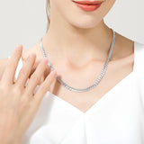 S925 Sterling Silver Gold/Solid Silver 8/16/18/20/22/24 Inch Side Chain Necklace