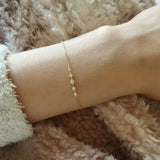 Elegant 925 Silver Gold-plated Diamond Bracelet for Women