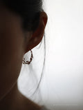 Gold-Plated Sterling Silver Branch and Leaves Earrings