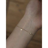 S925 H-letter Diamond Bracelet Gold-plated Zircon Mini Hand Jewelry