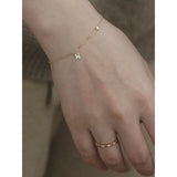 S925 H-letter Diamond Bracelet Gold-plated Zircon Mini Hand Jewelry