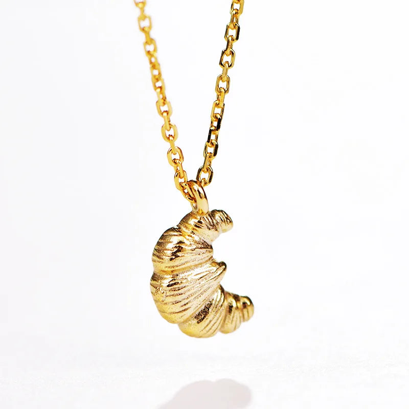 S925 Silver Gold-plated Horn Clavicle Necklace