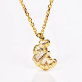 S925 Silver Gold-plated Horn Clavicle Necklace