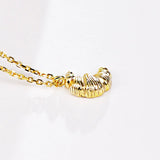 S925 Silver Gold-plated Horn Clavicle Necklace