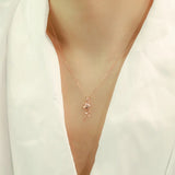 S925 Sterling Silver Gold-plated Rose Necklace Female Student Ins Series Pendant