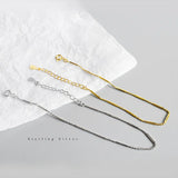 Sterling Silver Long Bead Chain Bracelet for Women