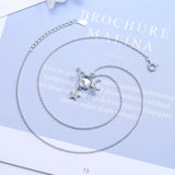 925 Silver Moonstone Star Pendant Necklace