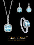 Heart of the Ocean Gemstone 3-Piece Jewelry Set