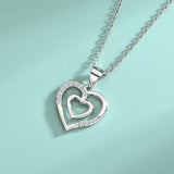 S925 Sterling Silver Heart Pendant Necklace