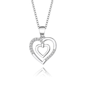 S925 Sterling Silver Heart Pendant Necklace