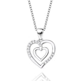 S925 Sterling Silver Heart Pendant Necklace