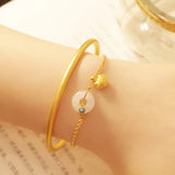 S925 Sterling Silver Hetian Jade Safety Buckle Bracelet Vintage Chinese Style