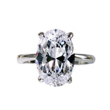 925 Sterling Silver Diamond Oval Party Ring