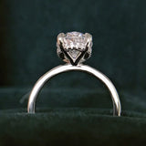 925 Sterling Silver Diamond Oval Party Ring
