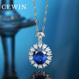 Sterling Silver Diamond Turquoise Pendant Necklace