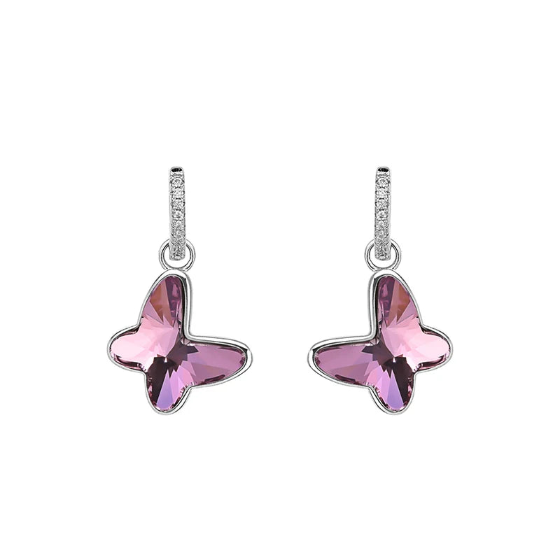 High-End Bow Stud Earrings with Austrian Crystals
