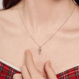 S925 Silver Bell Necklace High Neck Chain Clavicle Chain Women Christmas Gift