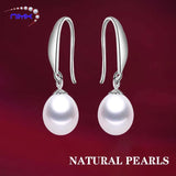 S925 Silver Water Drop Pearl Earrings Wedding Fine Jewelry