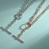 Sterling Silver A Word Locking Buckle Necklace