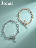 S925 Silver Hip-Hop Punk Necklace & Bracelet Set