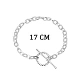 S925 Silver Hip-Hop Punk Necklace & Bracelet Set