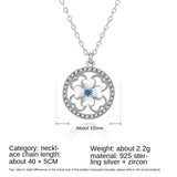 S925 Sterling Silver Four-leaf Clover Necklace