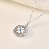 S925 Sterling Silver Four-leaf Clover Necklace