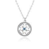 S925 Sterling Silver Four-leaf Clover Necklace