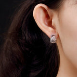 S925 Sterling Silver Wild Hollow Totem Stud Earrings