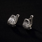 S925 Sterling Silver Wild Hollow Totem Stud Earrings