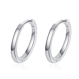 S925 Sterling Silver Hoop Earrings 9mm Freshwater Pearl 18K Plated