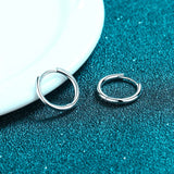 S925 Sterling Silver Hoop Earrings 9mm Freshwater Pearl 18K Plated