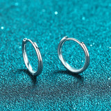 S925 Sterling Silver Hoop Earrings 9mm Freshwater Pearl 18K Plated